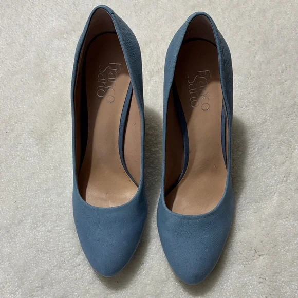 Franco Sarto Sky Blue Wedge Shoes - Picture 2 of 3